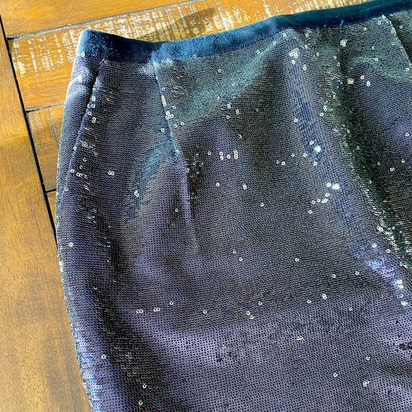 J. Crew Navy Sequin Short Skirt - Picture 3 of 5